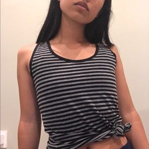 norma kamali striped tank top